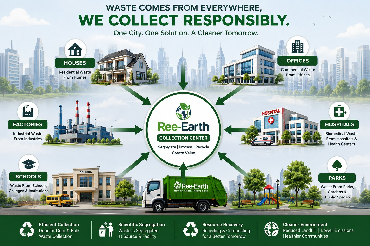 Waste collection infographic